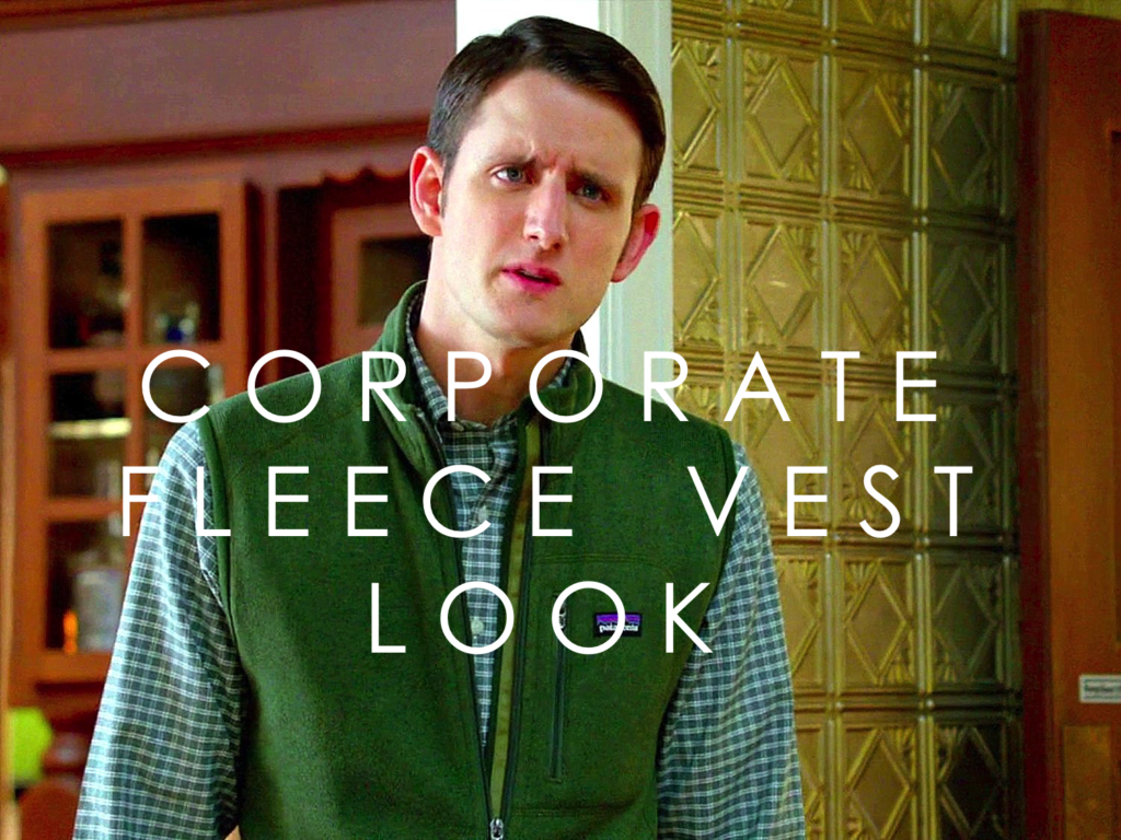 The Corporate Fleece Vest Look