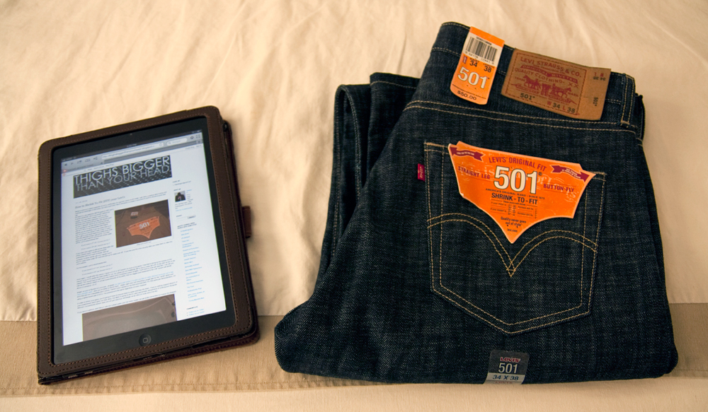 Let's Give It A Try: The TBTYH Levi's Shrink-To-Fit Process | Red Clay Soul