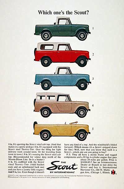 Old International Scout Ads