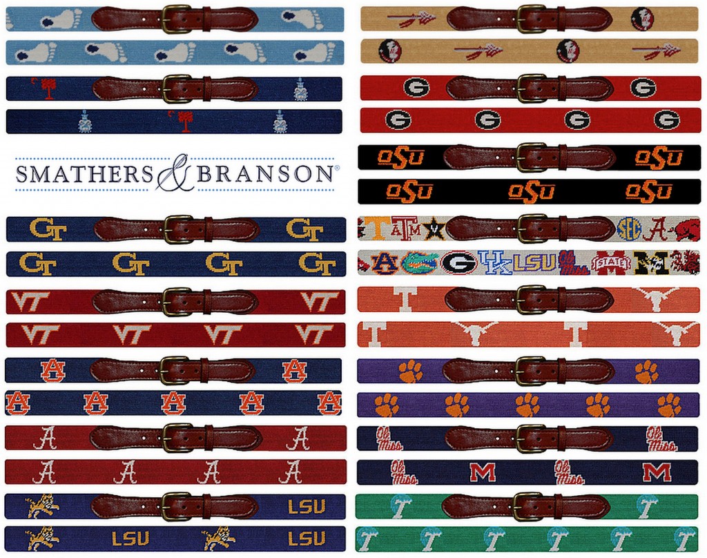 Smathers & Branson Collegiate Needlepoint Belt Giveaway – Red Clay 