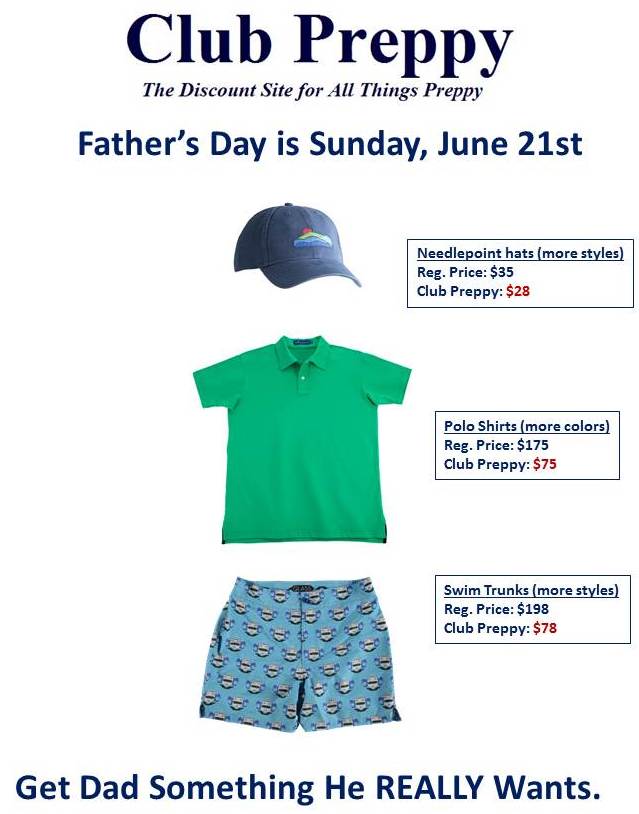 Father’s Day Sale at Club Preppy