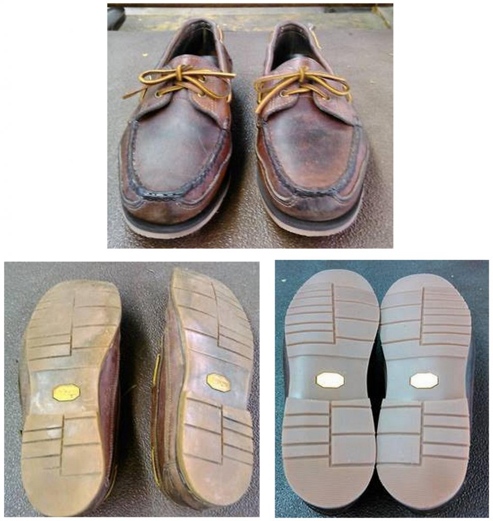 Resole boat top shoes